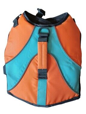 🩵🧡 Youly Beach Bum Dog Flotation Vest Harness Small Orange Blue Float Petco